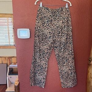 GAP Animal Print Wide-Leg Pants